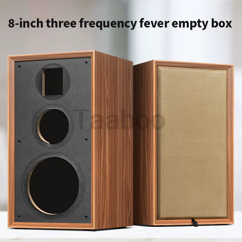 8-Inch Three-Way Labyrinth Speaker Enclosure for DIY Hi-Fi Audio Bookshelf Speakers - Handmade Wooden Passive Speaker Box
