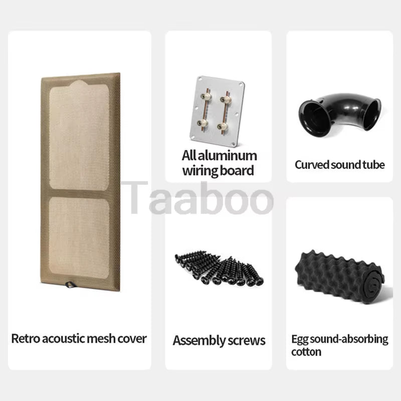 8-Inch Three-Way Labyrinth Speaker Enclosure for DIY Hi-Fi Audio Bookshelf Speakers - Handmade Wooden Passive Speaker Box